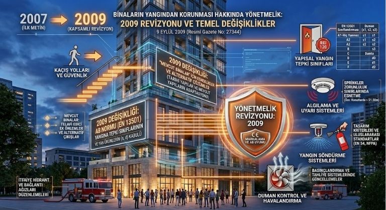 9 Eylül 2009 Binaların Yangından Korunması Hakkında Yönetmelik