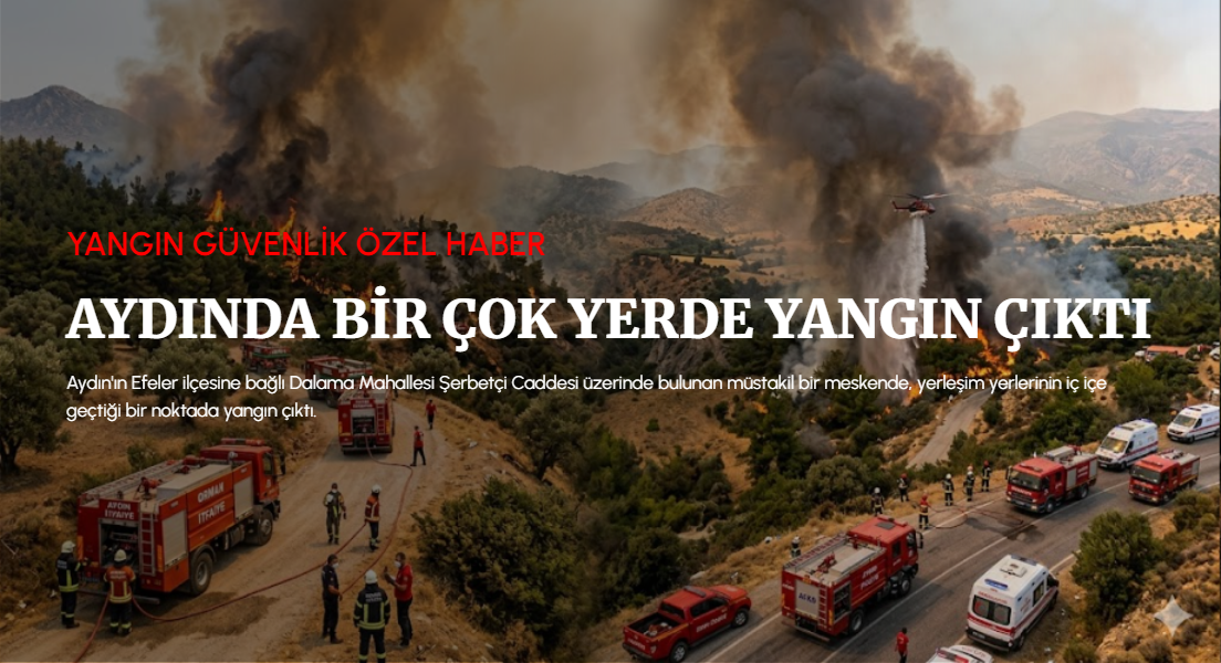 Aydın Efeler ve Bozdoğan İlçelerinde Çifte Yangın Alarmı