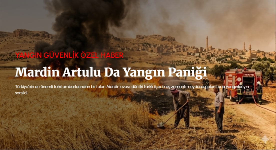 Mardin'de Tarım Alanlarında Hasat Öncesi Buğday Yangınları