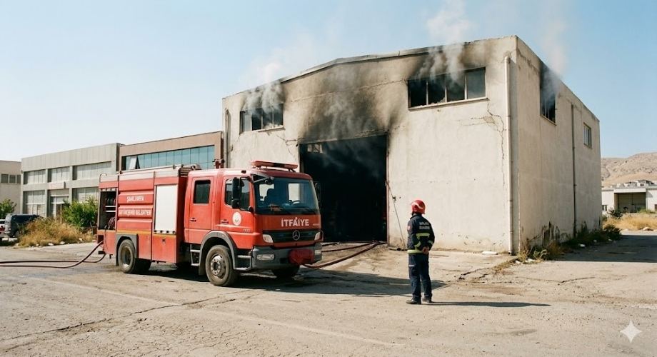 Şanlıurfa Atakent'te Endüstriyel Yangın
